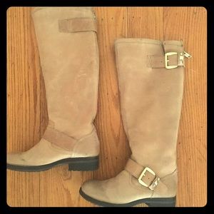 Tan Steve Madden Knee High Leather Boots